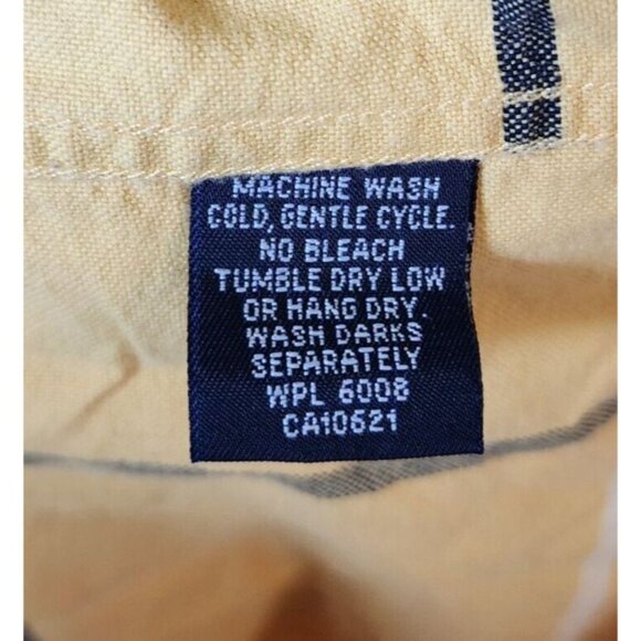 VTG Panhandle Slim Rough Stock Yellow Plaid Long Sleeve Button Down Shirt Size L - Picture 13 of 14